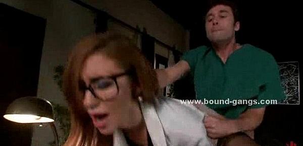  Doctor and secretary fucking and preparing patients for pervert gangbang sex